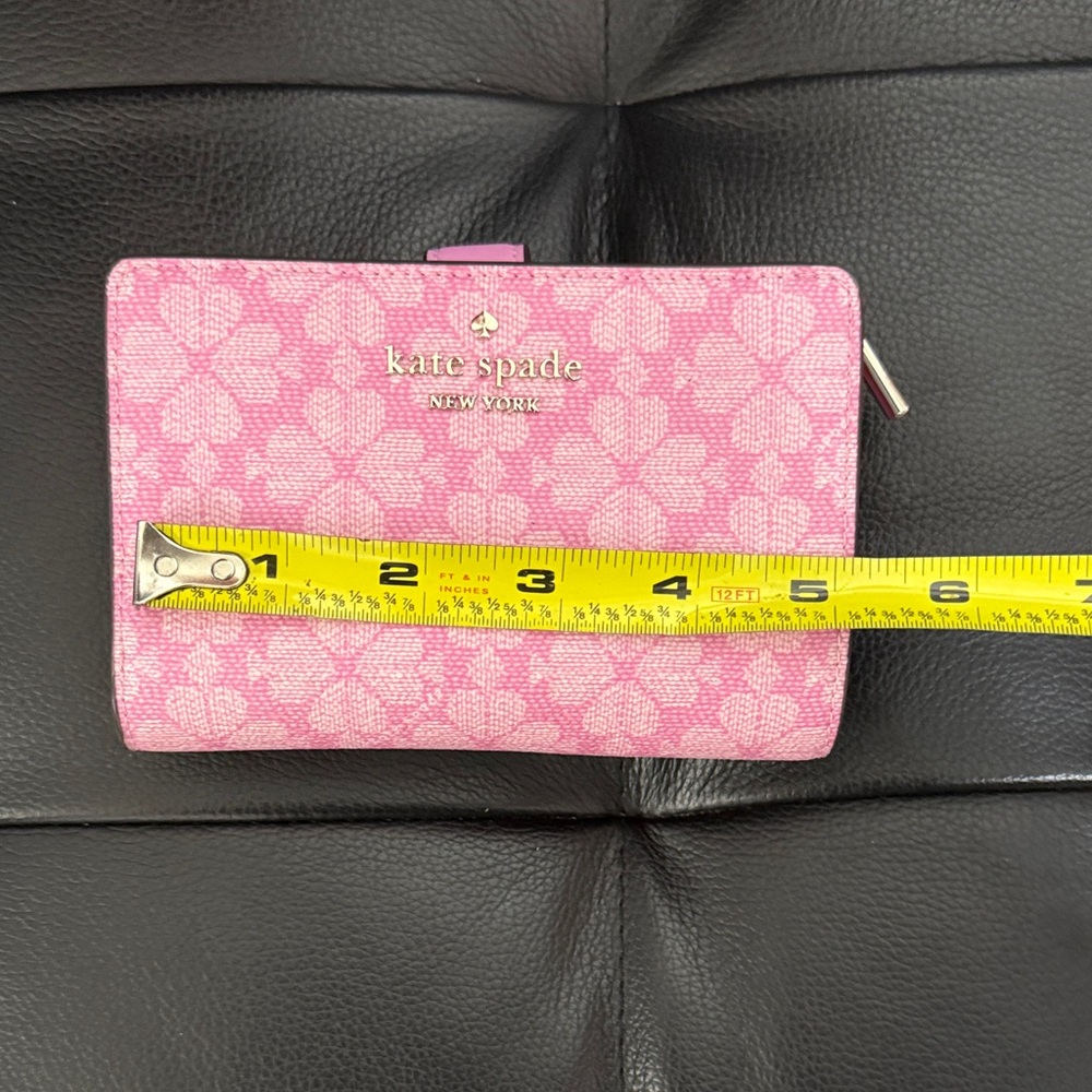Kate Spade Pink Floral Pattern Spade Wallet - Picture 11 of 15